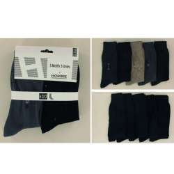 CHAUSSETTES HOMME LOT DE 10 PAIRES UNI ET MOTIFS