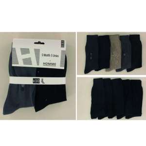 CHAUSSETTES HOMME LOT DE 10 PAIRES UNI ET MOTIFS