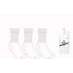 CHAUSSETTES TENNIS HOMME BLANC X 3 PAIRES