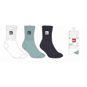 CHAUSSETTES TENNIS QUIKSILVER BLANC HOMME LOT 3 PAIRES