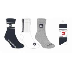 CHAUSSETTES TENNIS QUIKSILVER BLANC HOMME LOT 3 PAIRES