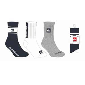 CHAUSSETTES TENNIS QUIKSILVER BLANC HOMME LOT 3 PAIRES