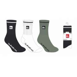 CHAUSSETTES QUIKSILVER ASSORTIMENT HOMME LOT 3 PAIRES