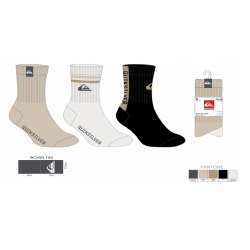 CHAUSSETTES QUIKSILVER ASSORTIMENT HOMME LOT 3 PAIRES