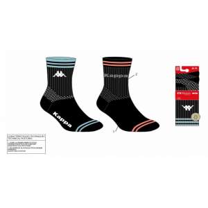 CHAUSSETTES TENNIS NOIR KAPPA FEMME LOT 2 PAIRES