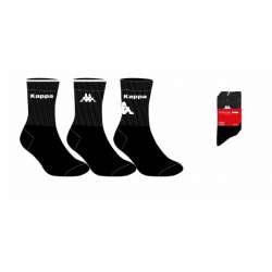 CHAUSSETTES TENNIS NOIR KAPPA HOMME LOT 3 PAIRES 39/42