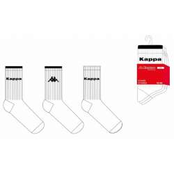 CHAUSSETTES TENNIS BLANC KAPPA HOMME LOT 3 PAIRES