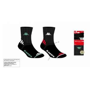 CHAUSSETTES TENNIS NOIR KAPPA HOMME LOT 2 PAIRES