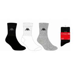 CHAUSSETTES TENNIS ASSORTIMENT KAPPA HOMME LOT 3 PAIRES