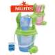 SEAU GARNI TRANSPARENT PAILLETE 17 CM