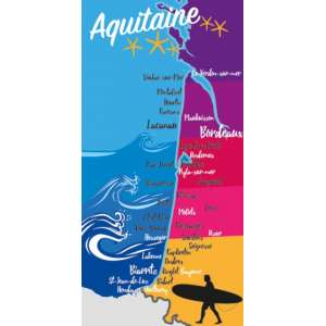 SERVIETTE MICROFIBRE AQUITAINE 70 X 140 CM