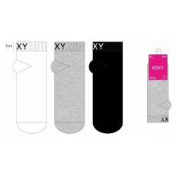 SOCQUETTES 2/3 ASSORTIMENT ROXY FEMME LOT 3 PAIRES