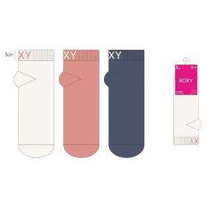 SOCQUETTES 2/3 ASS COUL ROXY FEMME LOT 3 PAIRES