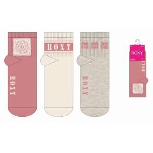 SOCQUETTES 2/3 FLEURS ROXY FEMME LOT 3 PAIRES