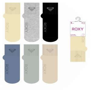 SOCQUETTES 2/3 ASS COUL ROXY FEMME LOT 3 PAIRES