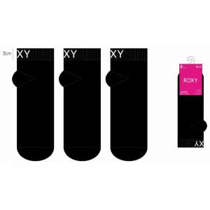 SOCQUETTES 2/3 NOIR ROXY FEMME LOT 3 PAIRES