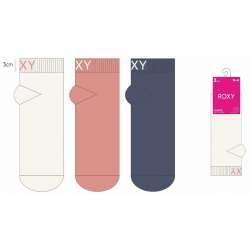 SOCQUETTES 2/3 ASS COUL ROXY FEMME LOT 3 PAIRES