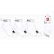 SOCQUETTES 2/3 BLANC QUIKSULVER HOMME LOT 3 PAIRES