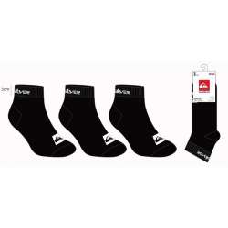 SOCQUETTES 2/3 NOIR QUIKSILVER HOMME LOT 3 PAIRES