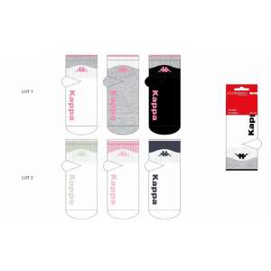 SOCQUETTES 2/3 BLANC KAPPA FEMME LOT 3 PAIRES