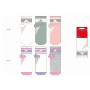 SOCQUETTES 2/3 KAPPA FEMME LOT 3 PAIRES