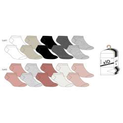 SOCQUETTES FEMME COULEUR LOT DE 10 PAIRES