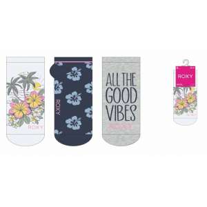 SOCQUETTES FEMME HIBISCUS ROXY LOT 3 PAIRES