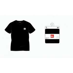 T-SHIRT COL ROND NOIR QUIKSILVER HOMME LOT DE 2