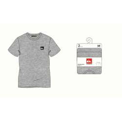 T-SHIRT COL ROND GRIS QUIKSILVER HOMME LOT DE 2