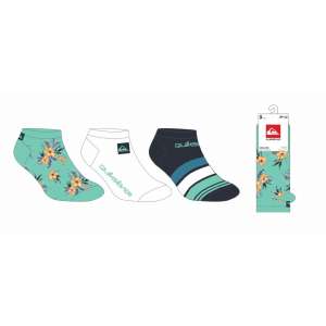 SOCQUETTES MOTIFS QUIKSILVER HOMME LOT 3 PAIRES