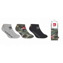 SOCQUETTES MOTIFS QUIKSILVER HOMME LOT 3 PAIRES