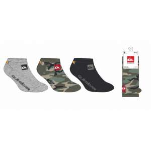 SOCQUETTES MOTIFS QUIKSILVER HOMME LOT 3 PAIRES