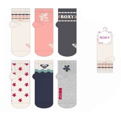 SOCQUETTES 2/3 FLEURS ROXY FEMME LOT DE 3 PAIRES