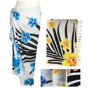 PAREO DE PLAGE FLOWER + BOUCLE