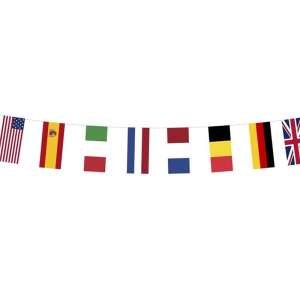 GUIRLANDE 20 FANIONS PAYS DU MONDE 15 M