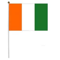 DRAPEAU COTE D'IVOIRE AVEC TIGE 30 X 45 CM
