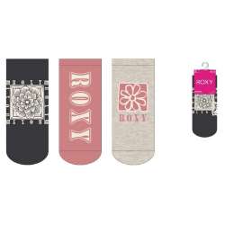SOCQUETTES FEMME MOTIFS ROXY LOT 3 PAIRES