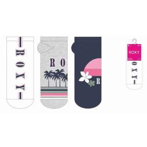 SOCQUETTES FEMME MOTIFS ROXY LOT 3 PAIRES