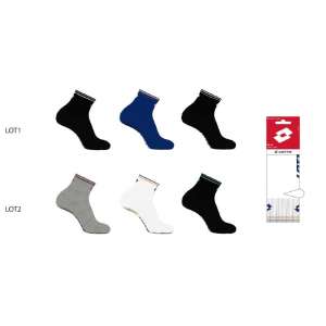 SOCQUETTES 2/3 ASS LOTTO HOMME LOT 3 PAIRES