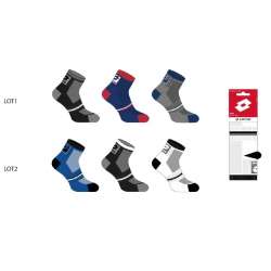 SOCQUETTES 2/3 ASS LOTTO HOMME LOT 3 PAIRES