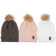 BONNET POMPON TRICOT FEMME