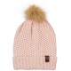 BONNET POMPON TRICOT FEMME