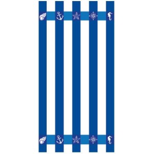 SERVIETTE DE PLAGE MICROFIBRE RAYE